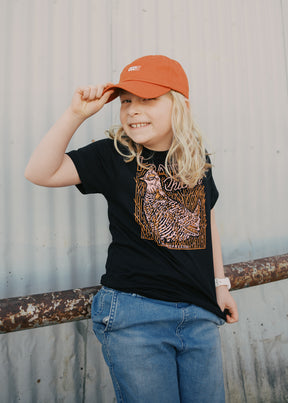 Minimal Grain Kids Hat | Rust