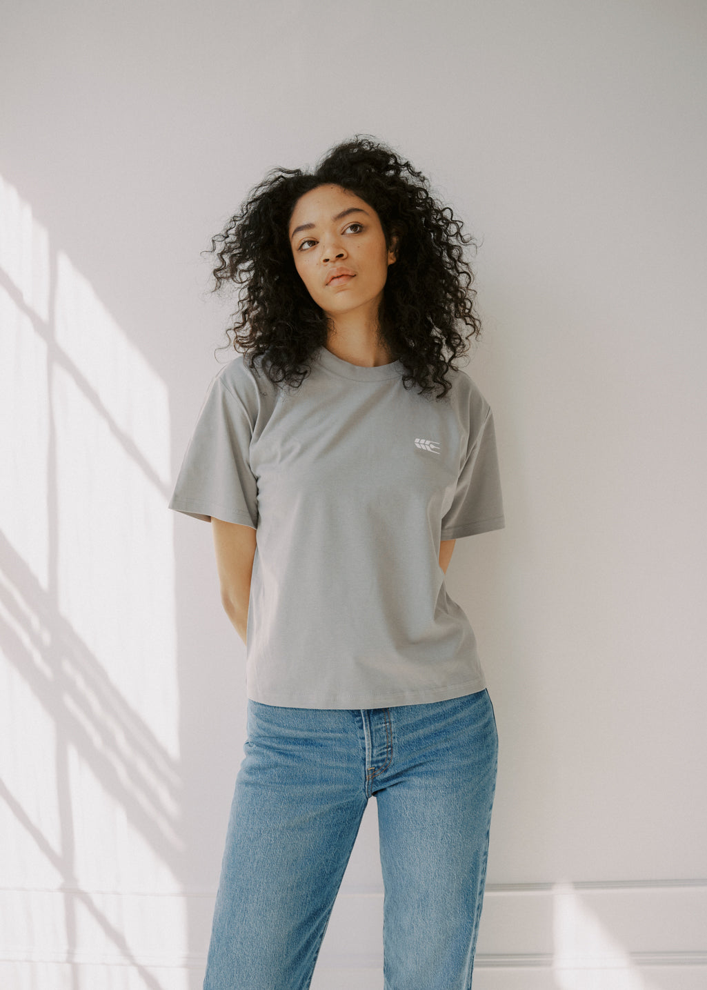 Minimal Grain Boxy Tee | Cloud | Ladies