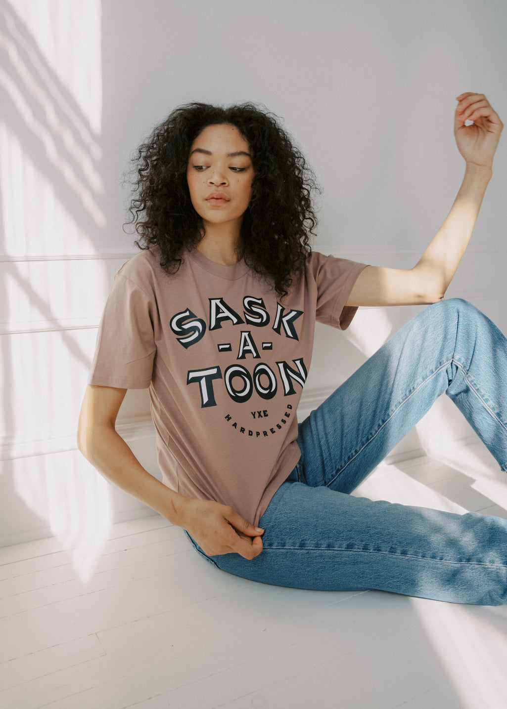 XL | Sask-A-Toon Boxy Tee | Dusk | Ladies