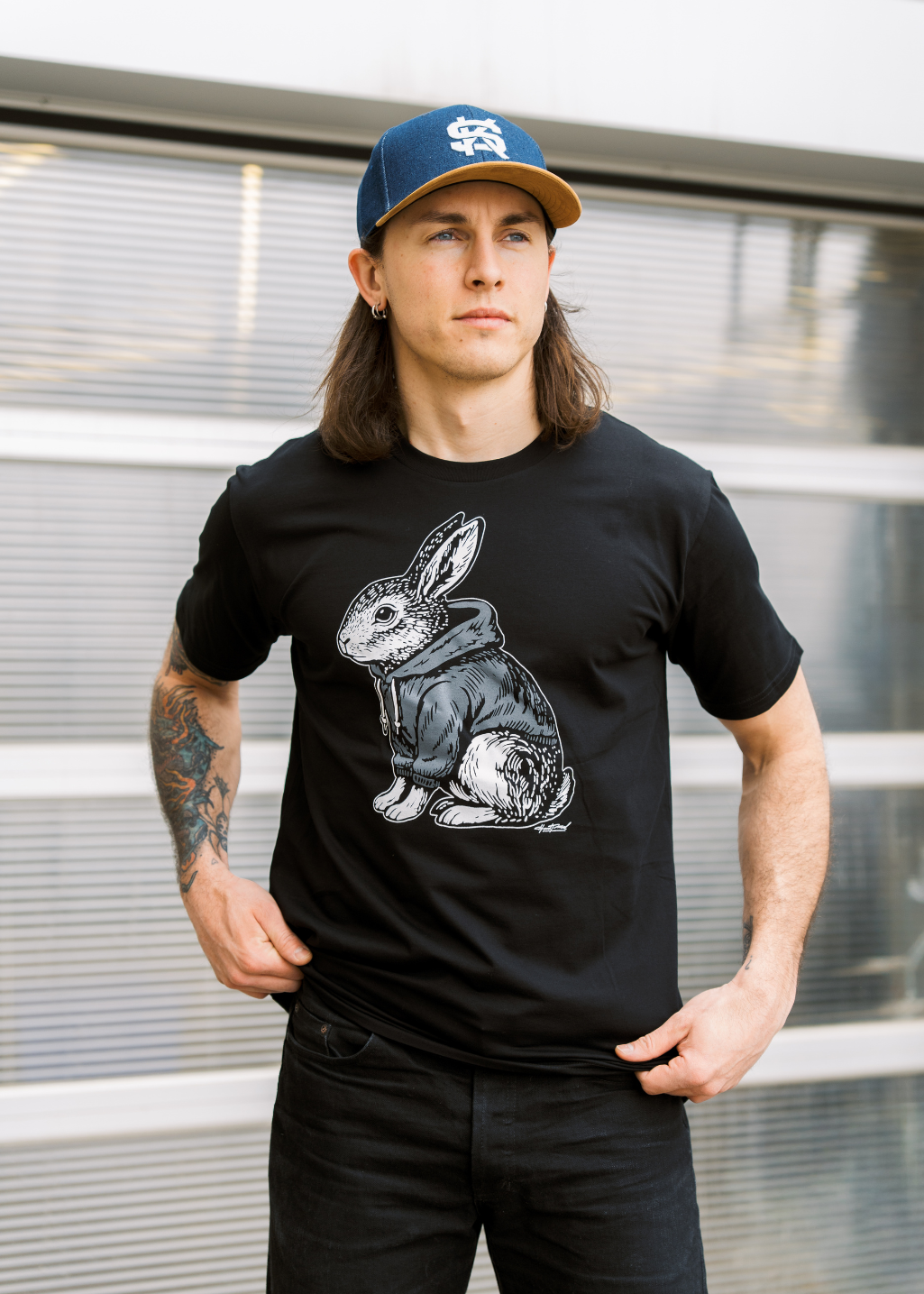 Bunny Tee | Black | Unisex