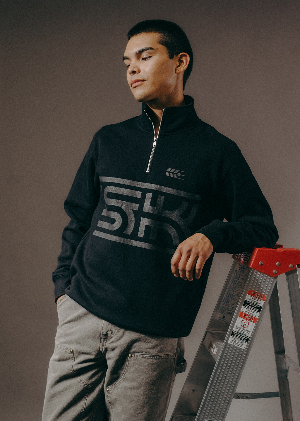 SK Switchback Half Zip | Black | Unisex - Hardpressed Print Studio Inc.