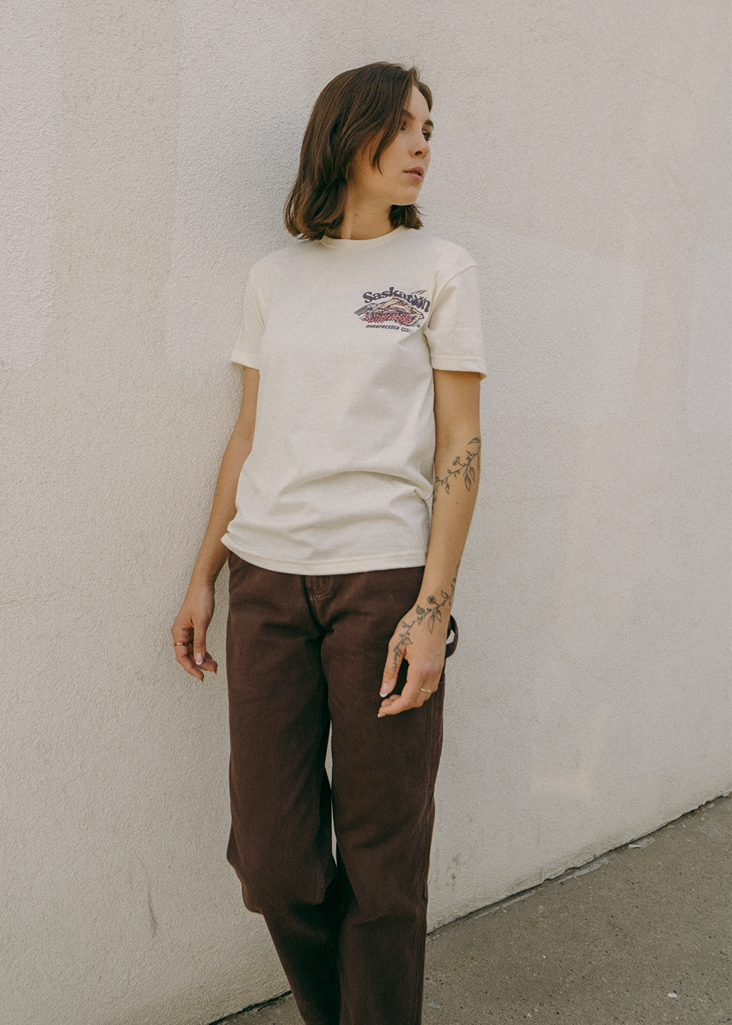 Saskatoon Berry Pie Tee | Soft Butter | Unisex - Hardpressed Print Studio Inc.