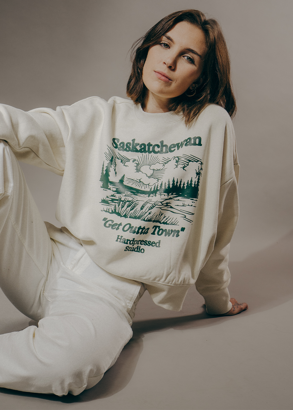 Head North Crewneck | Birch | Ladies - Hardpressed Print Studio Inc.