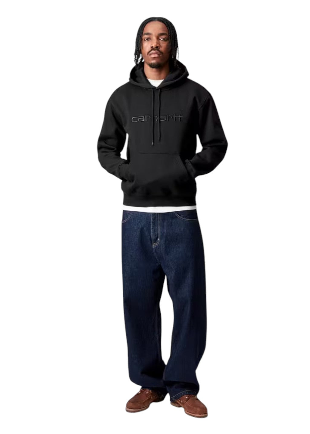 Carhartt WIP - Hooded Carhartt Sweatshirt - Black/Black