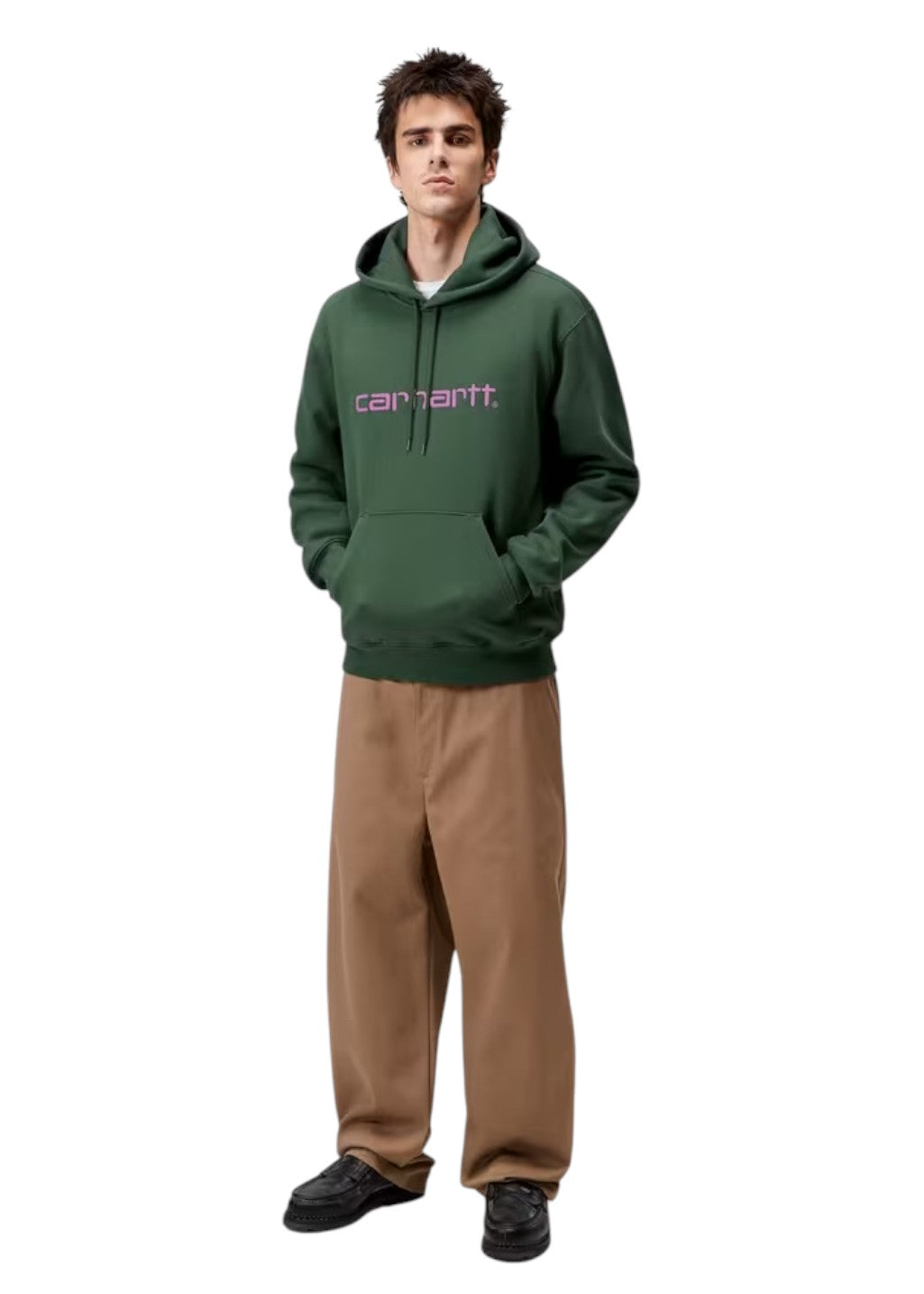 Carhartt WIP - Hooded Carhartt Sweatshirt - Sycamore Tree/Phlox