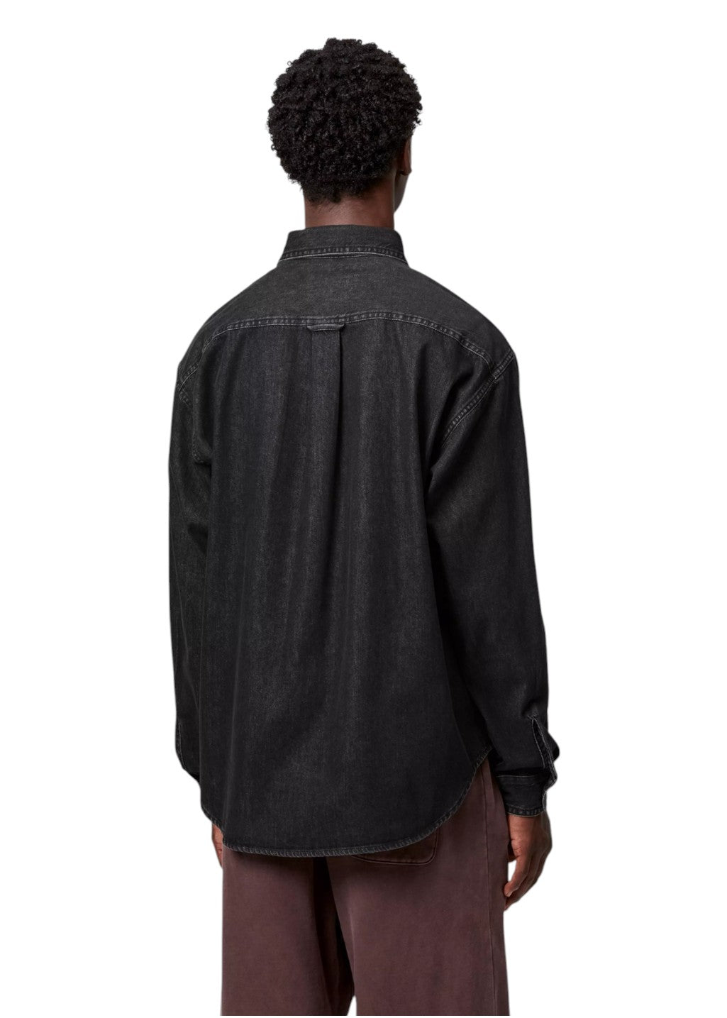 Carhartt WIP - L/S Lucas Shirt - Black, Stone Washed