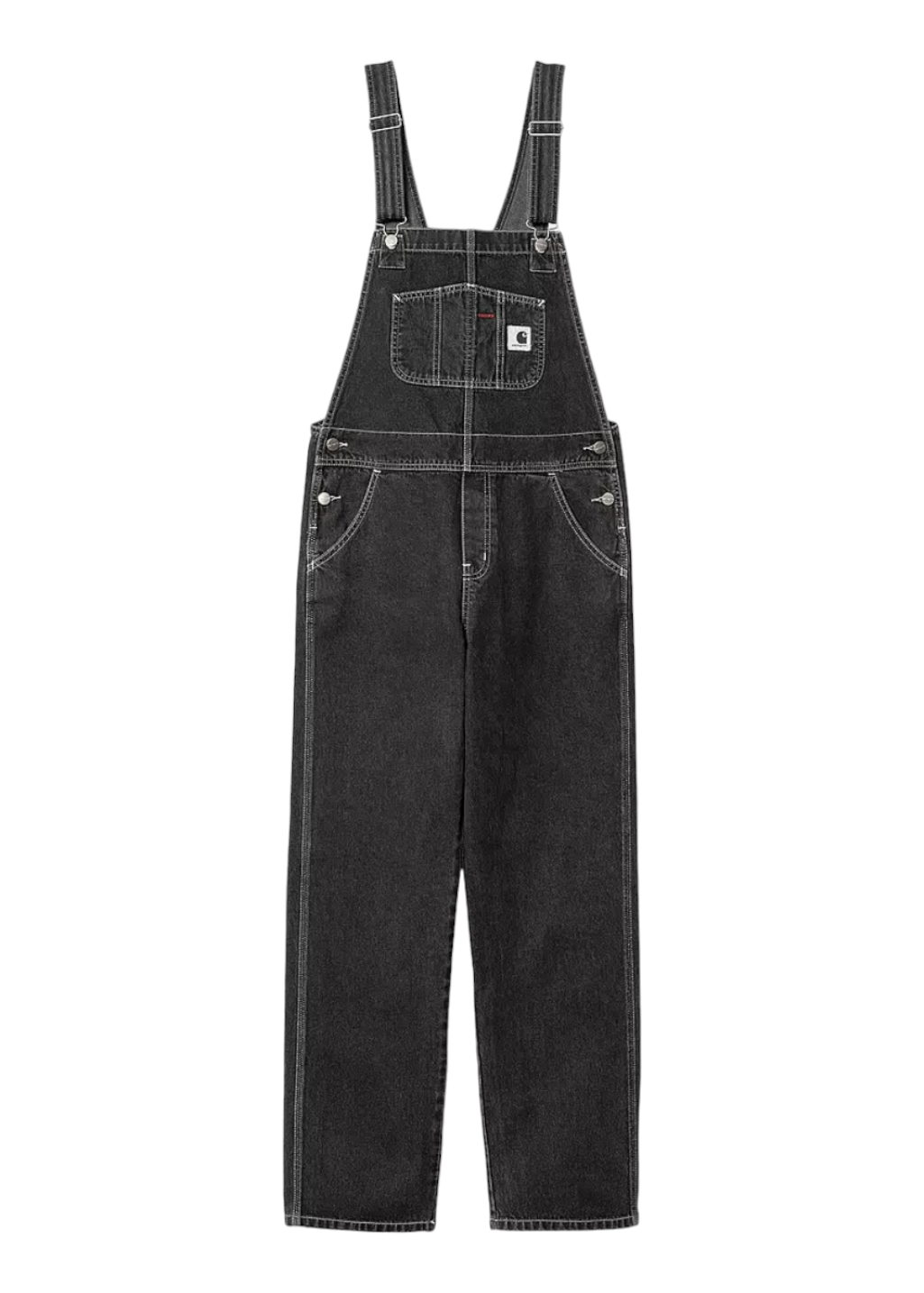 Carhartt WIP - W' Bib Overall Straight - Black Stone Washed