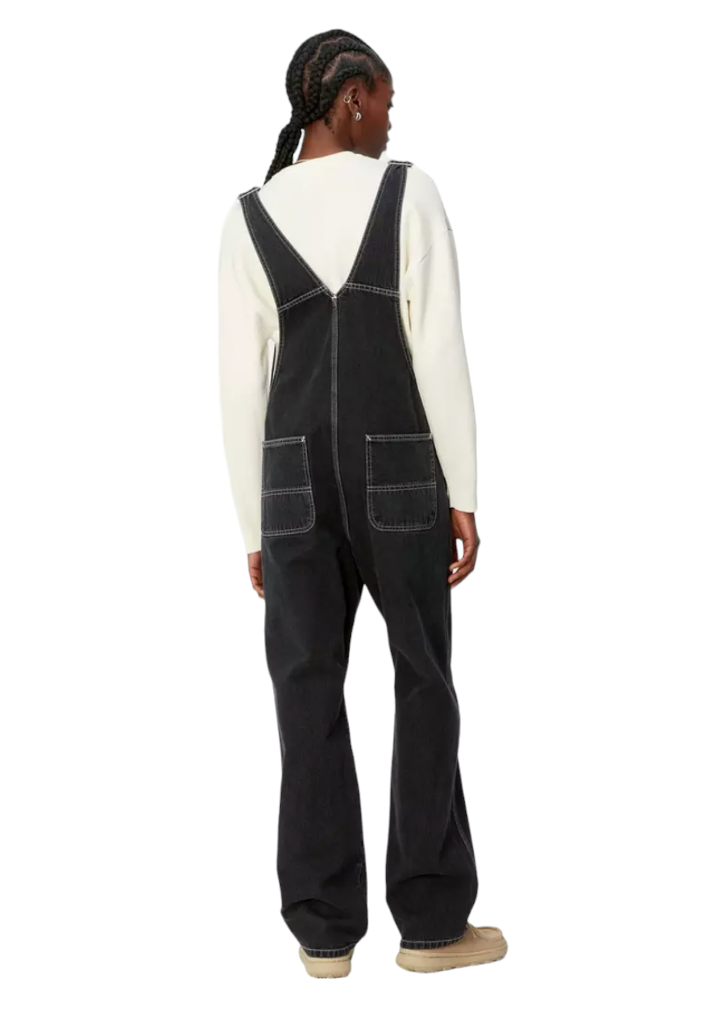 Carhartt WIP - W' Bib Overall Straight - Black Stone Washed Carhartt WIP - W' Bib Overall Straight - Black Stone Washed