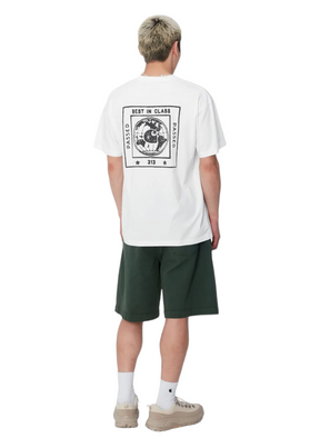 Carhartt WIP - S/S Stamp T-Shirt - White/Black Stone Washed