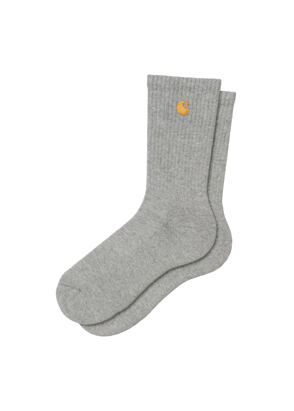 Carhartt WIP - Chase Socks - Grey Heather/Gold - Hardpressed Print Studio Inc.