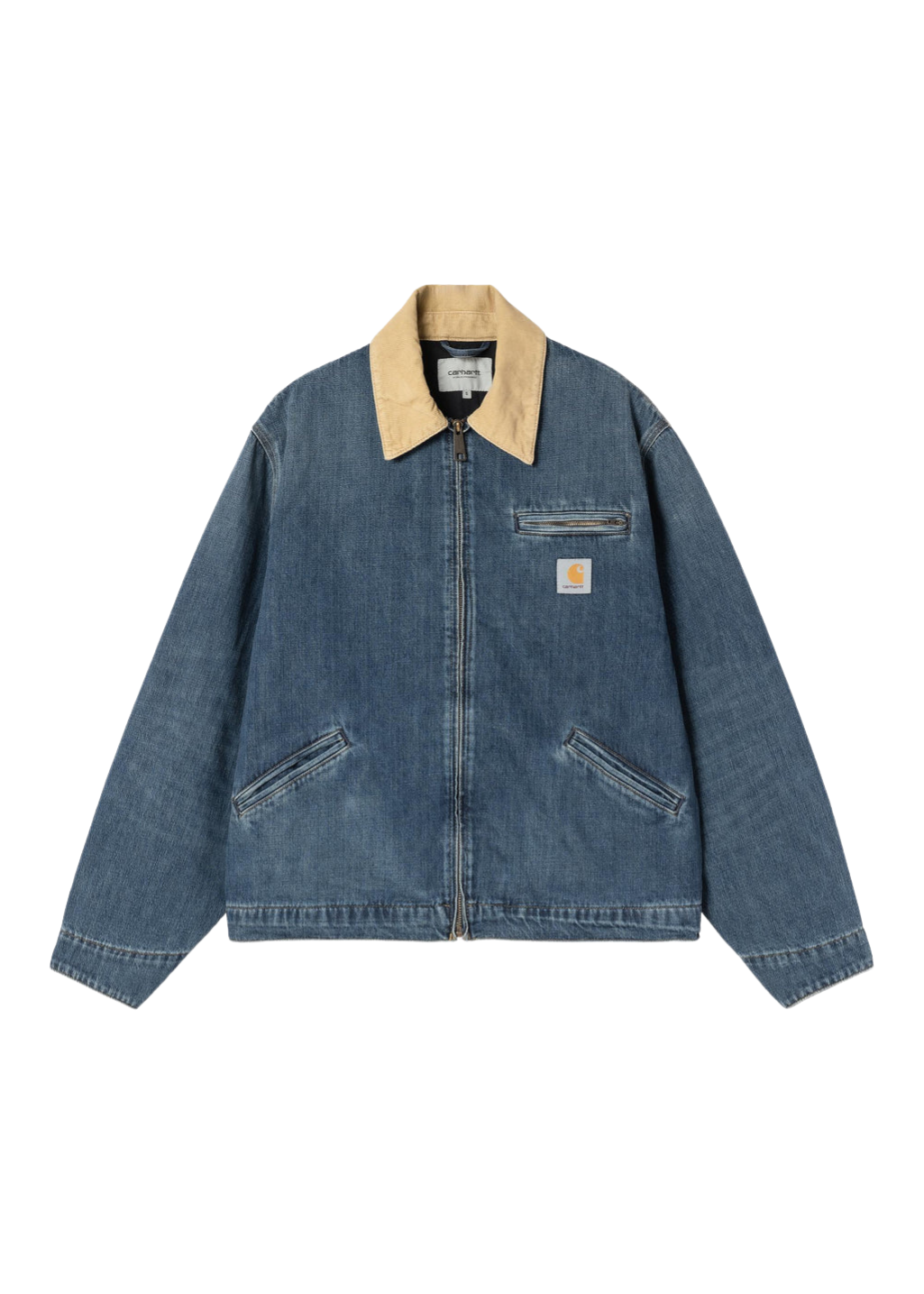 Carhartt WIP - OG Detroit Jacket 'Camano' Denim - Blue/Dusty H Brown - Dark Used Wash
