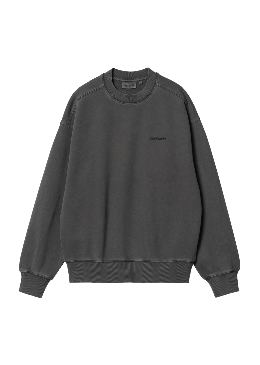 Carhartt WIP - W' Duster Script Sweat - Black Garment Dyed - Hardpressed Print Studio Inc.