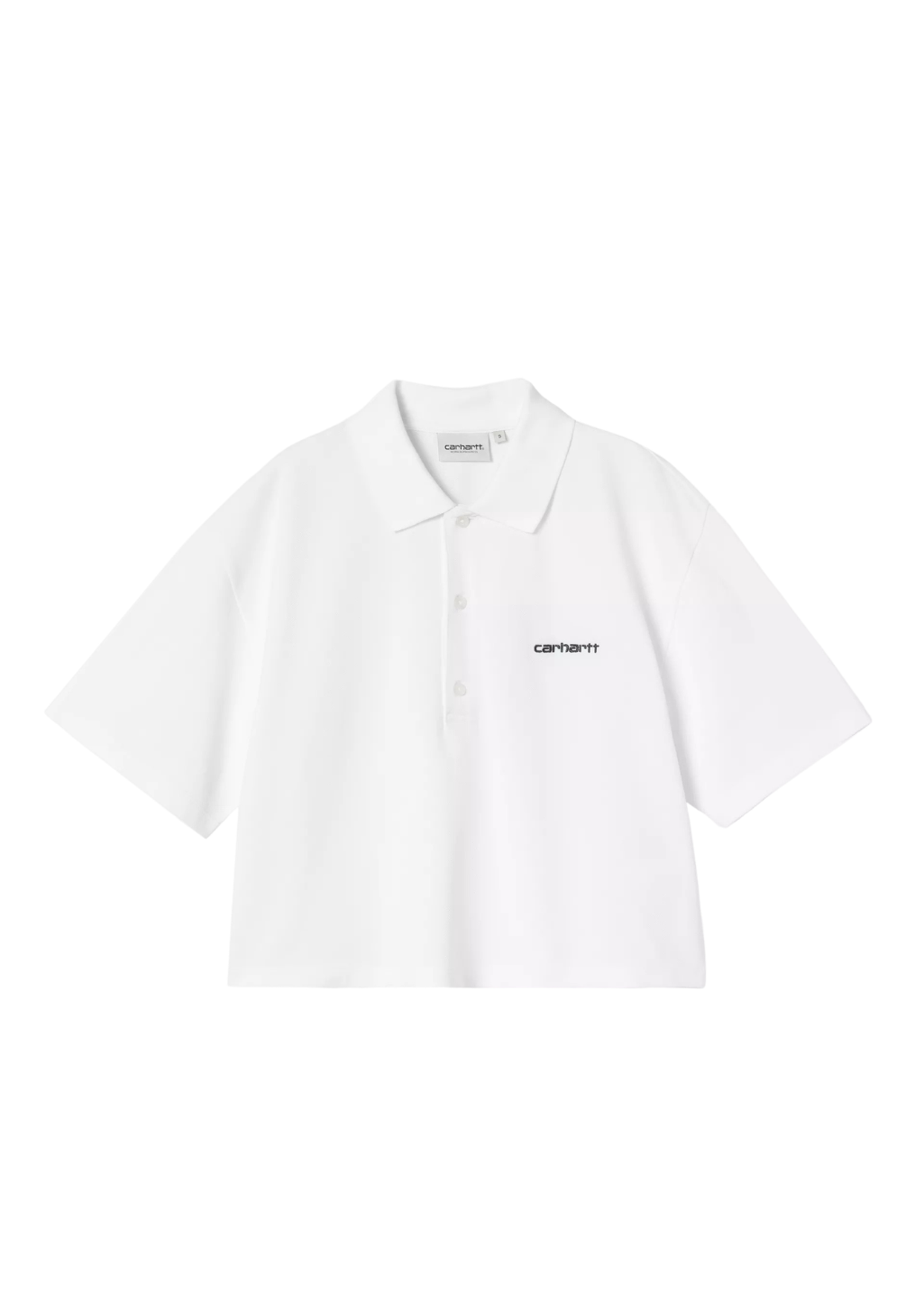 Carhartt WIP - W' S/S Carhartt Script Polo - White/Black