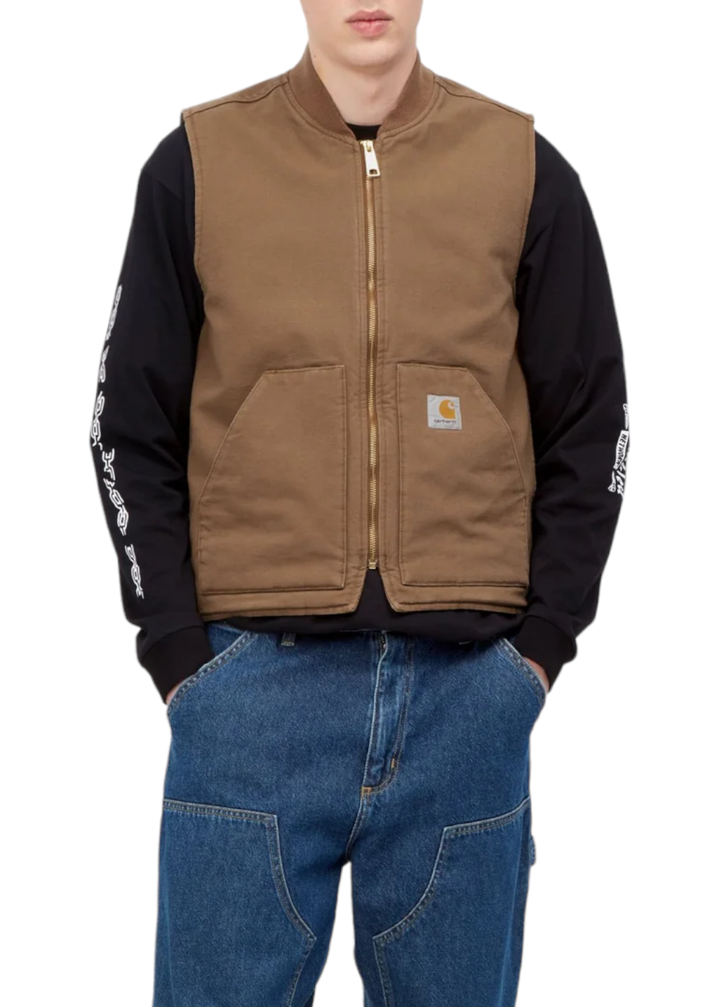 Carhartt WIP - Classic Vest - Hamilton Brown Rinsed - Hardpressed Print Studio Inc.