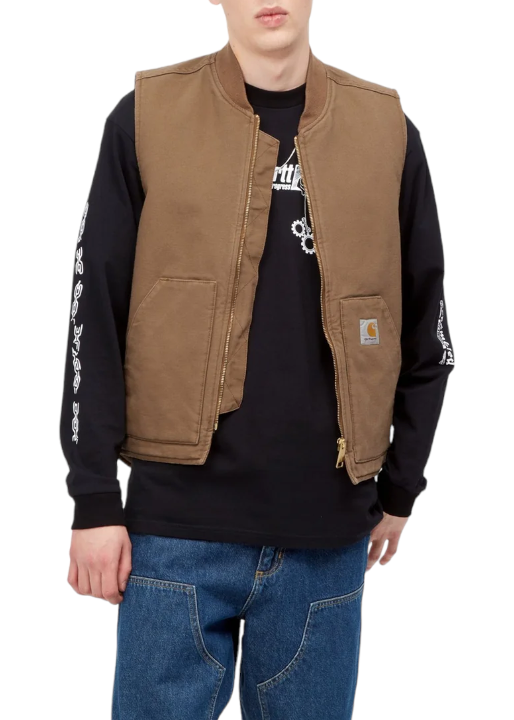 Carhartt WIP - Classic Vest - Hamilton Brown Rinsed - Hardpressed Print Studio Inc.