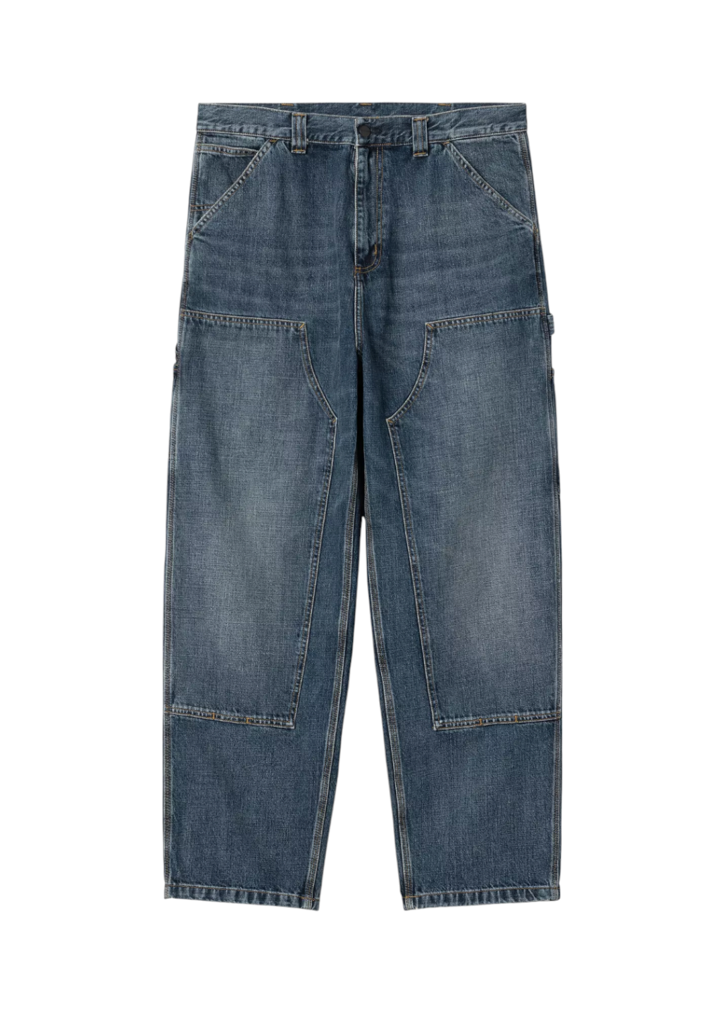 Carhartt WIP - OG Double Knee Pant - Blue Dark Used Wash
