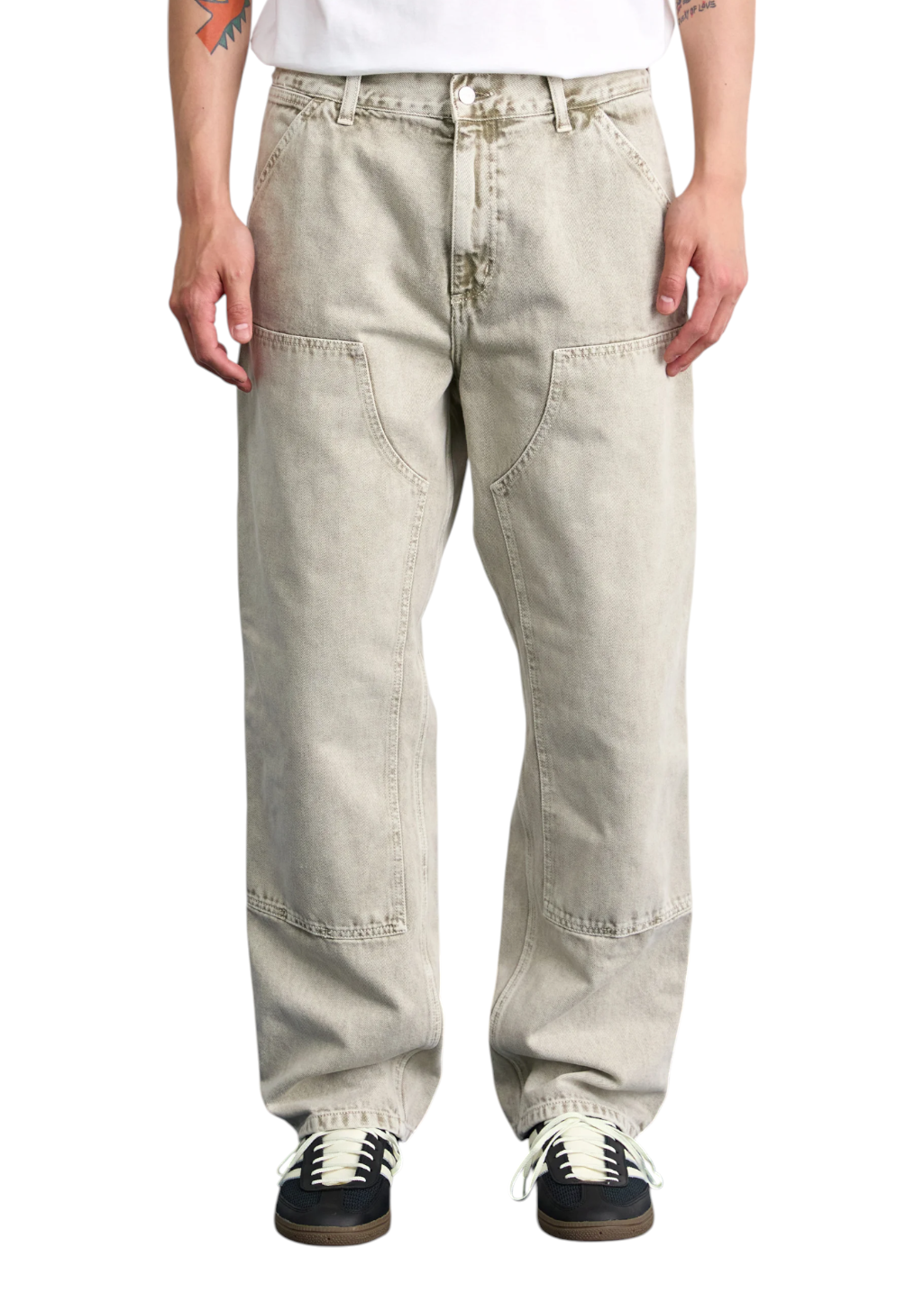 Carhartt WIP - Double Knee Pant - Opuntia Chalk Wash