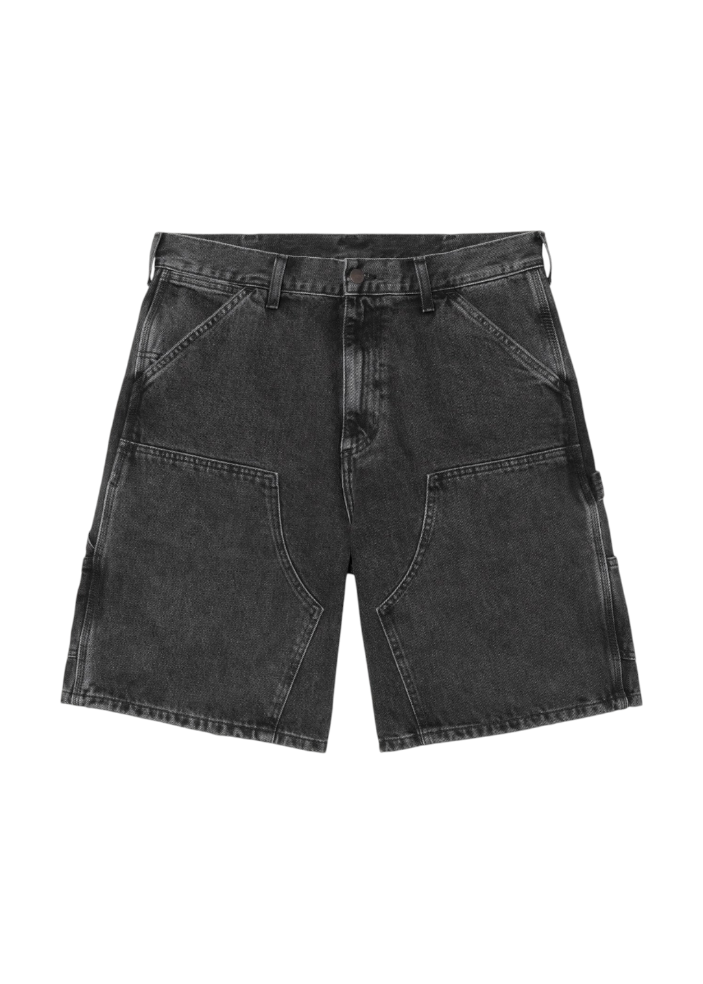 Carhartt WIP - Double Knee Short - Black Stone Washed