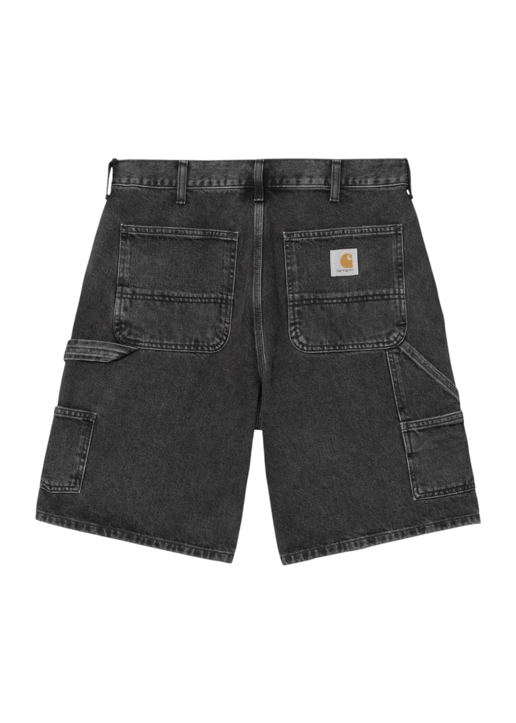 Carhartt WIP - Double Knee Short - Black Stone Washed