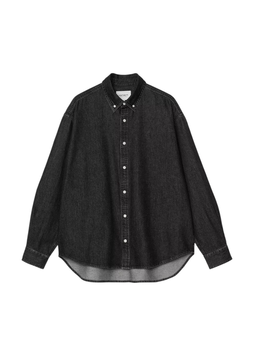 Carhartt WIP - L/S Lucas Shirt - Black, Stone Washed