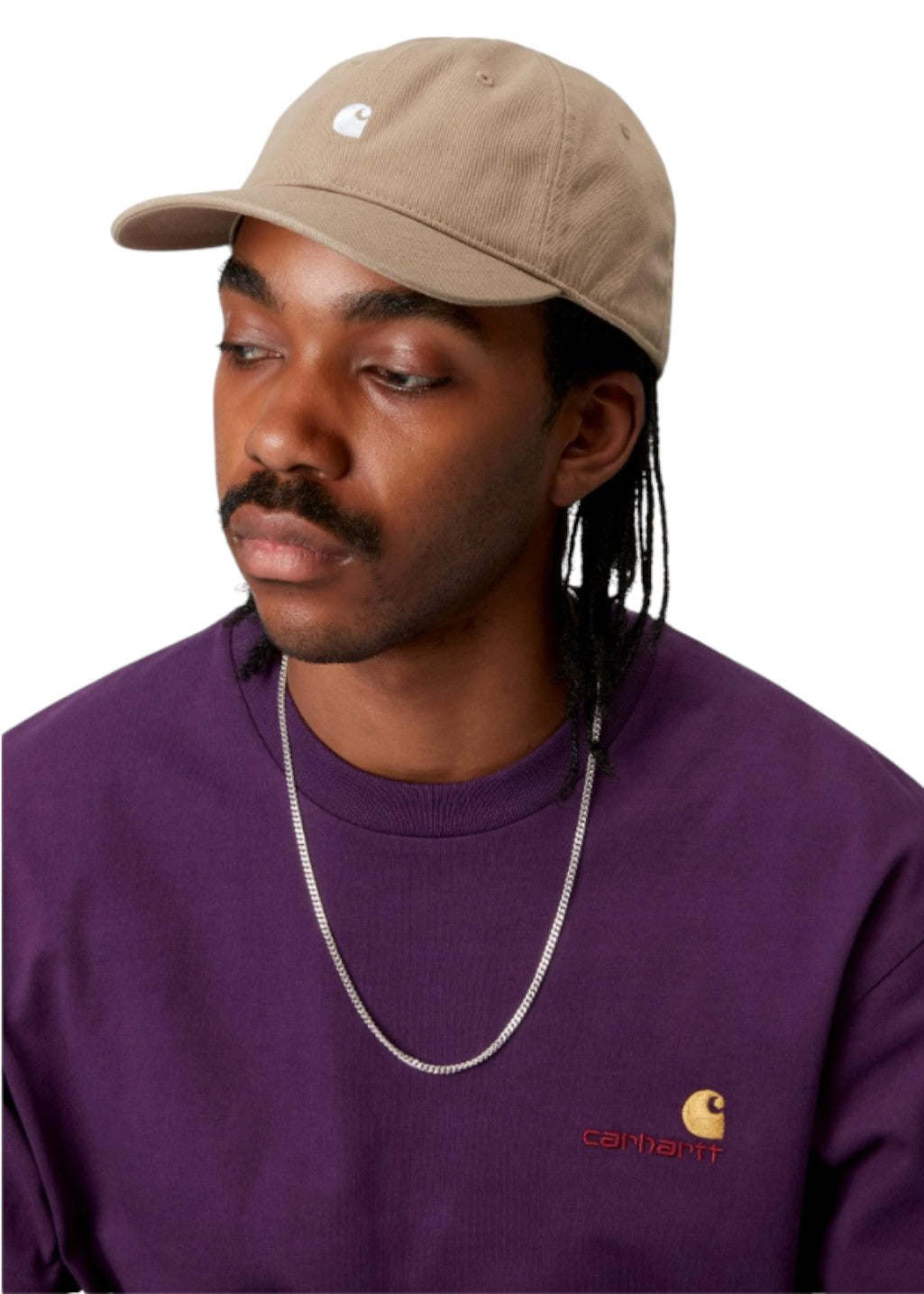 Carhartt WIP - Madison Logo Cap - Leather/White - Hardpressed Print Studio Inc.