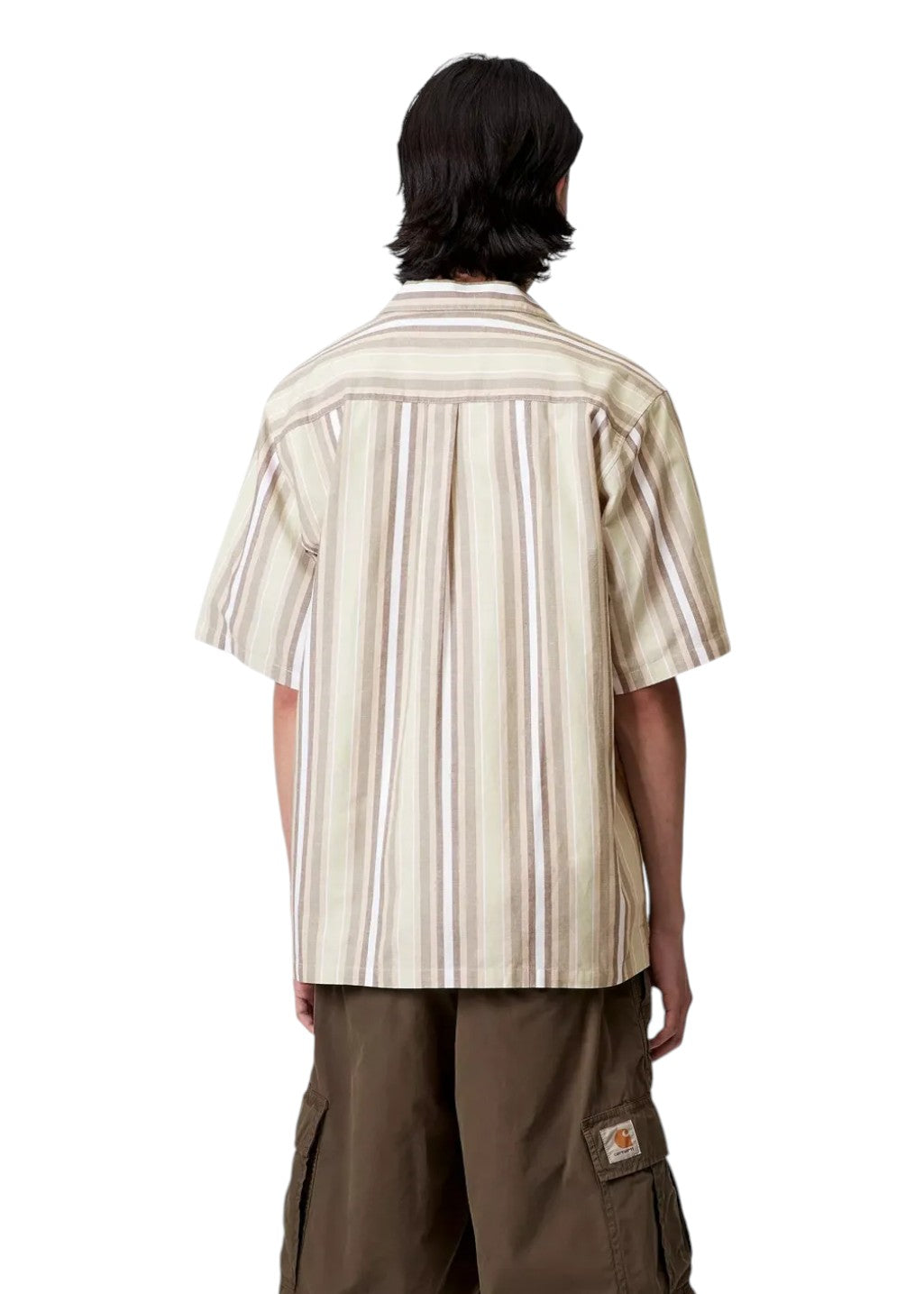 Carhartt WIP - S/S Folsey Shirt - Pale Olive/White
