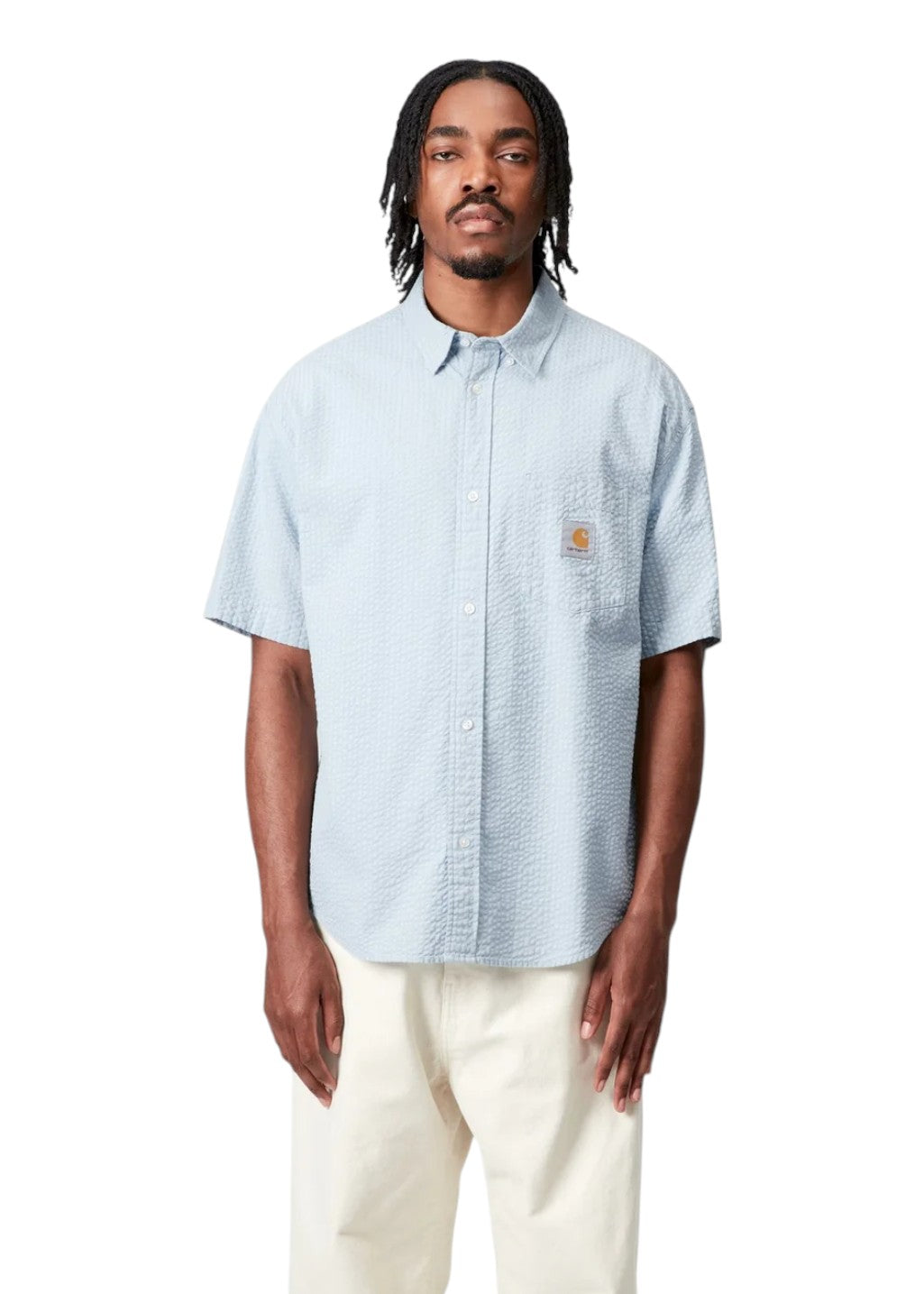 [CARHARTT]★25SS★韓国人気★S/S TOLAND SHIRT Carhartt WIP - S/S Toland Shirt - Blue Fog | Hardpressed