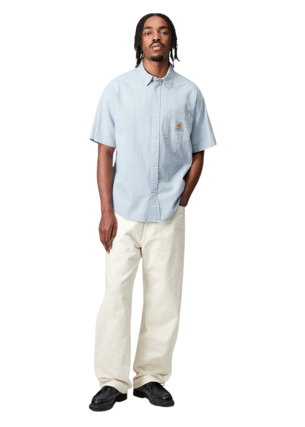 Carhartt WIP - S/S Toland Shirt - Blue Fog | Hardpressed