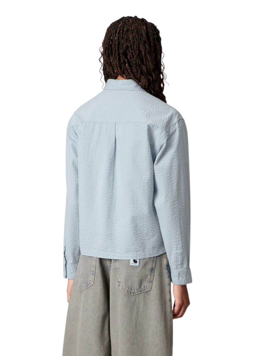 Carhartt WIP - W' L/S Toland Shirt - Blue Fog | Hardpressed Print