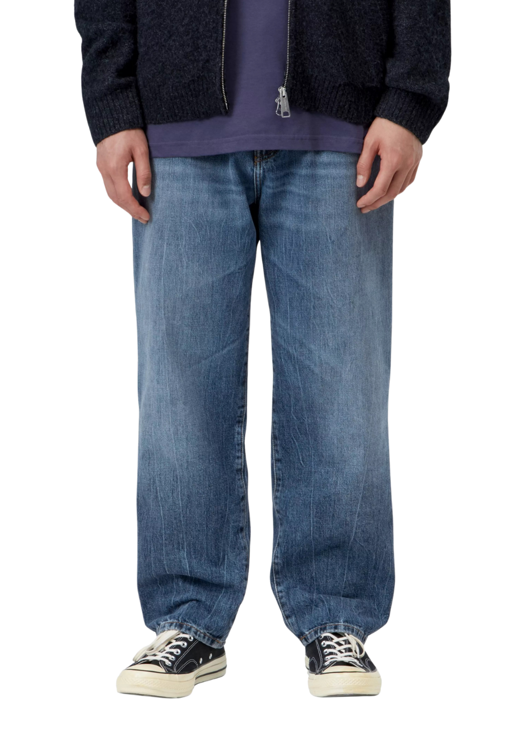 Carhartt WIP - Aaron Pant - Blue, Marble Used Wash