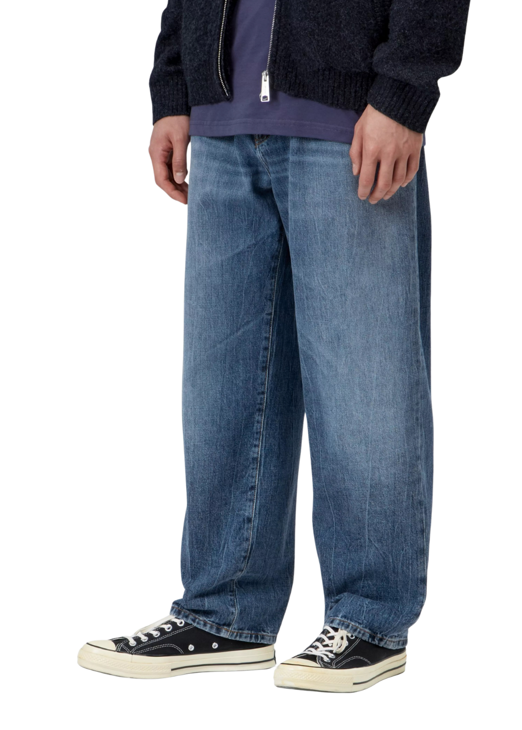 Carhartt WIP - Aaron Pant - Blue, Marble Used Wash