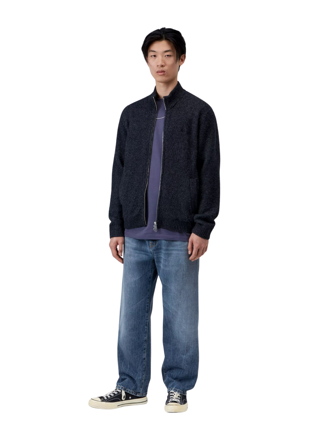 Carhartt WIP - Aaron Pant - Blue, Marble Used Wash