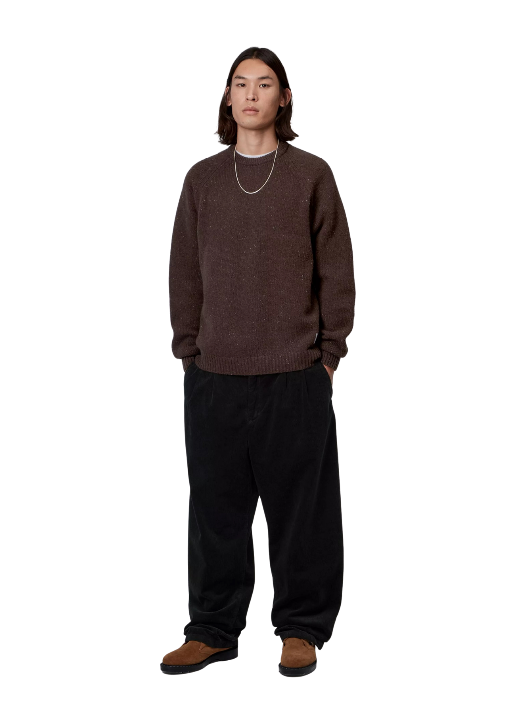 Carhartt WIP - Anglistic Sweater - Speckled Tobacco