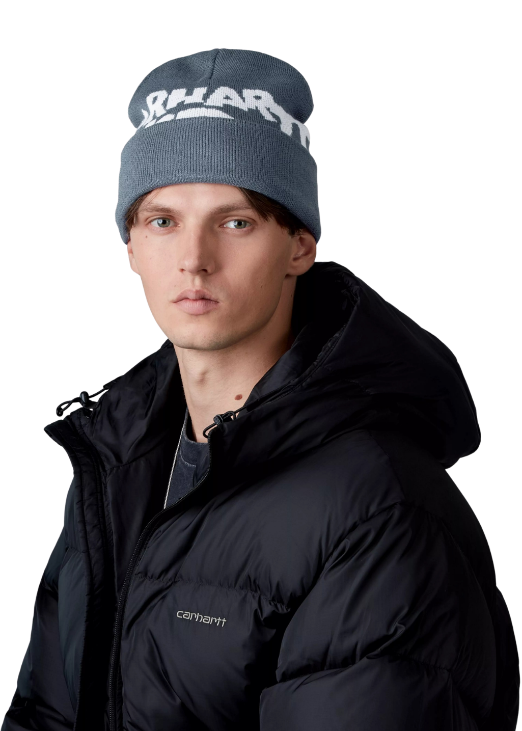 Carhartt WIP - Cut Out Beanie - Icesheet / White