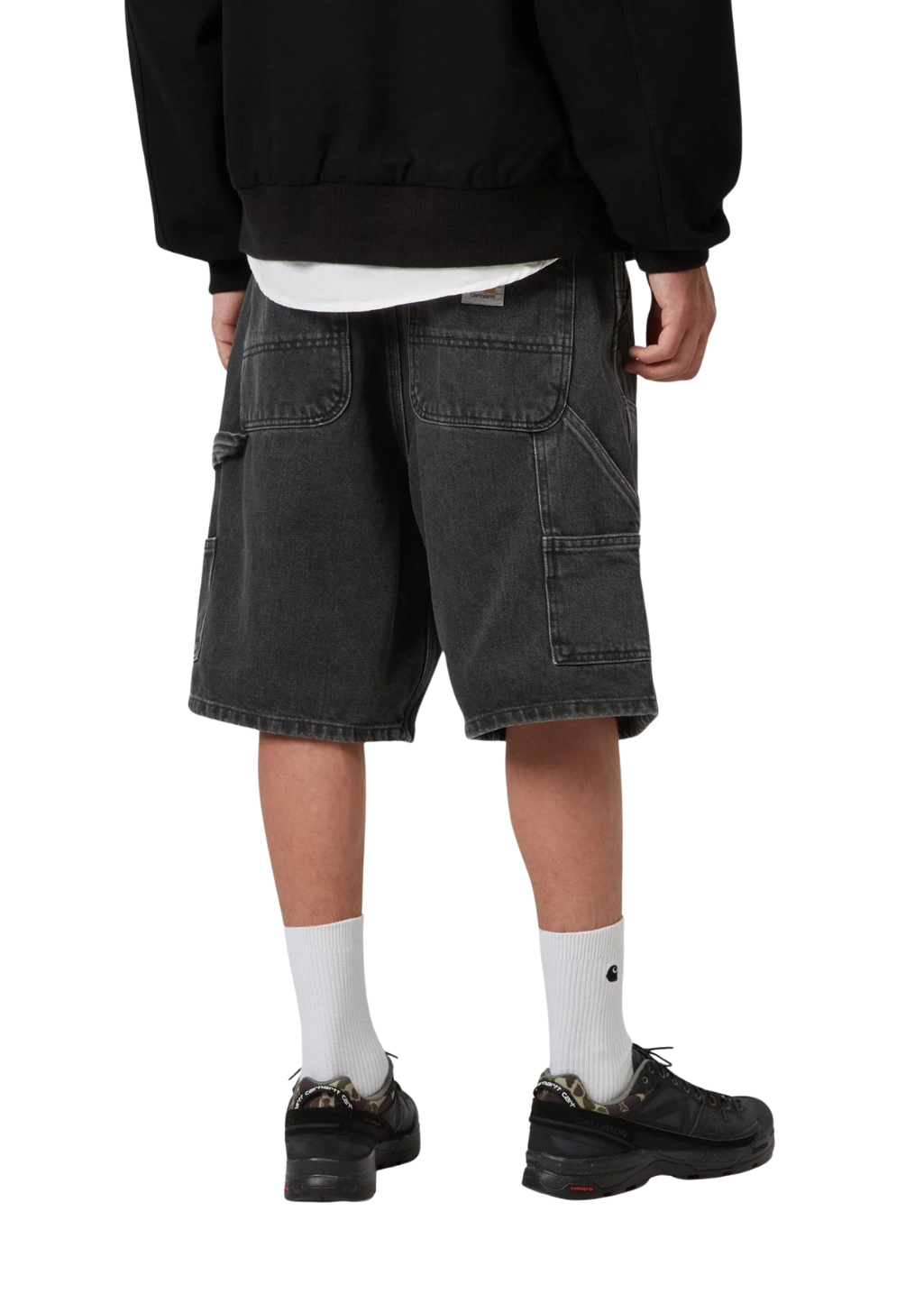 Carhartt WIP - Double Knee Short 'Smith' Denim - Black Stone Washed