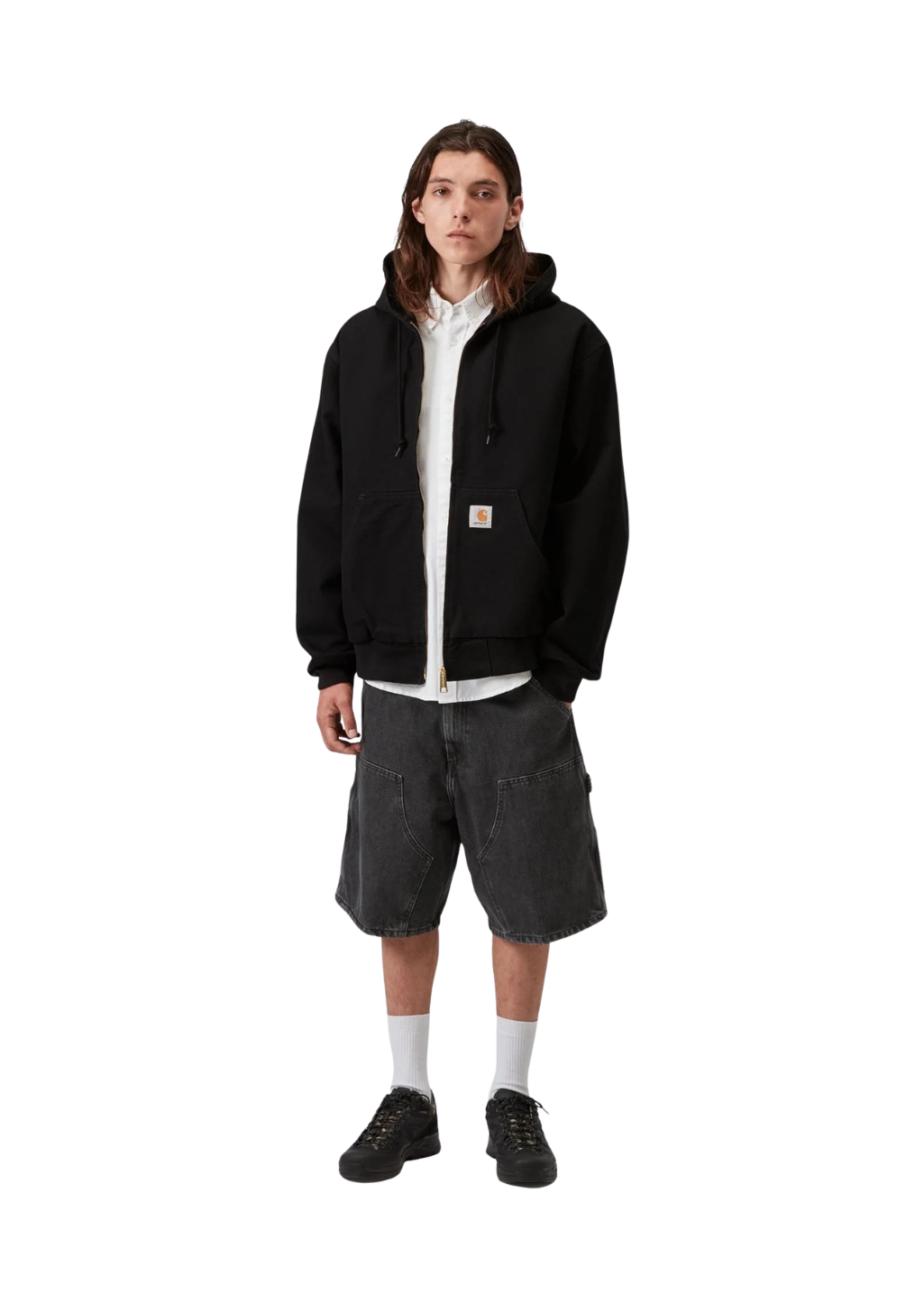 Carhartt WIP - Double Knee Short 'Smith' Denim - Black Stone Washed