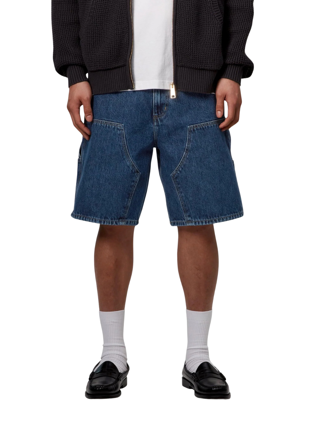 Carhartt WIP - Double Knee Short 'Smith' Denim - Blue Stone Washed