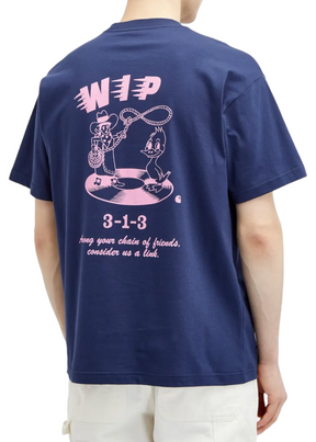 Carhartt WIP - S/S Friendship T-Shirt - Air Force Blue/Light Pink - Hardpressed Print Studio Inc.