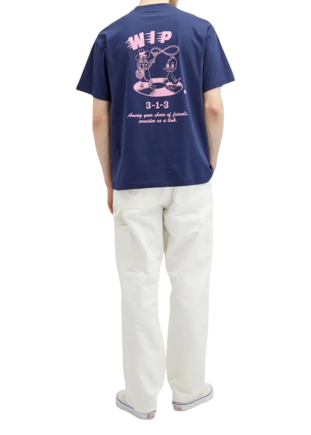 Carhartt WIP - S/S Friendship T-Shirt - Air Force Blue/Light Pink - Hardpressed Print Studio Inc.