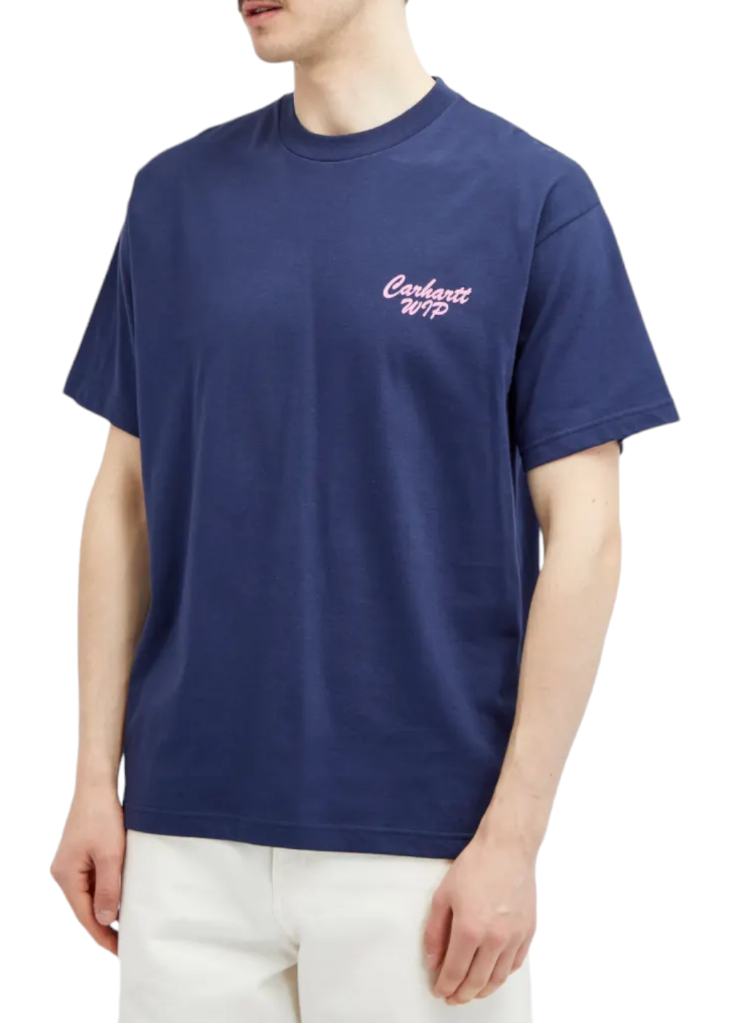 Carhartt WIP - S/S Friendship T-Shirt - Air Force Blue/Light Pink