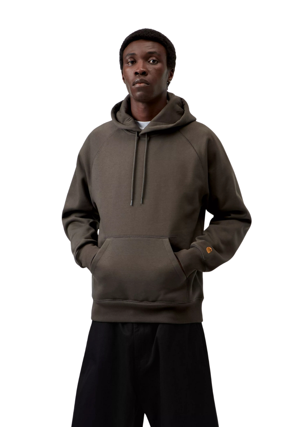Carhartt WIP - Hooded Chase Sweatshirt - Shungite / Gold