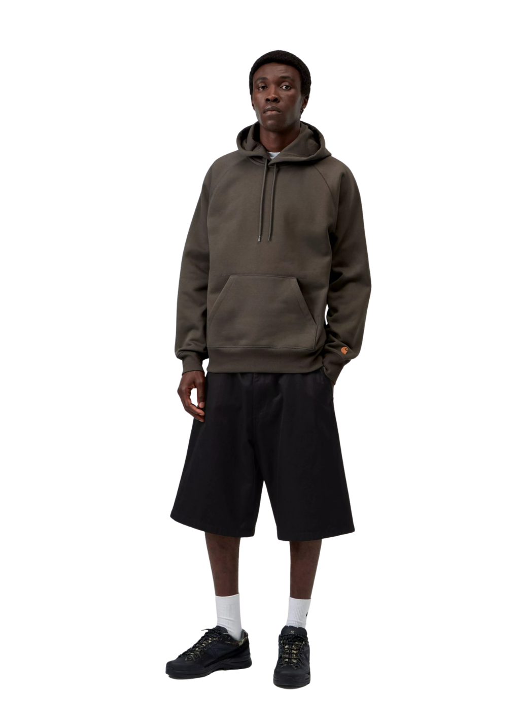Carhartt WIP - Hooded Chase Sweatshirt - Shungite / Gold