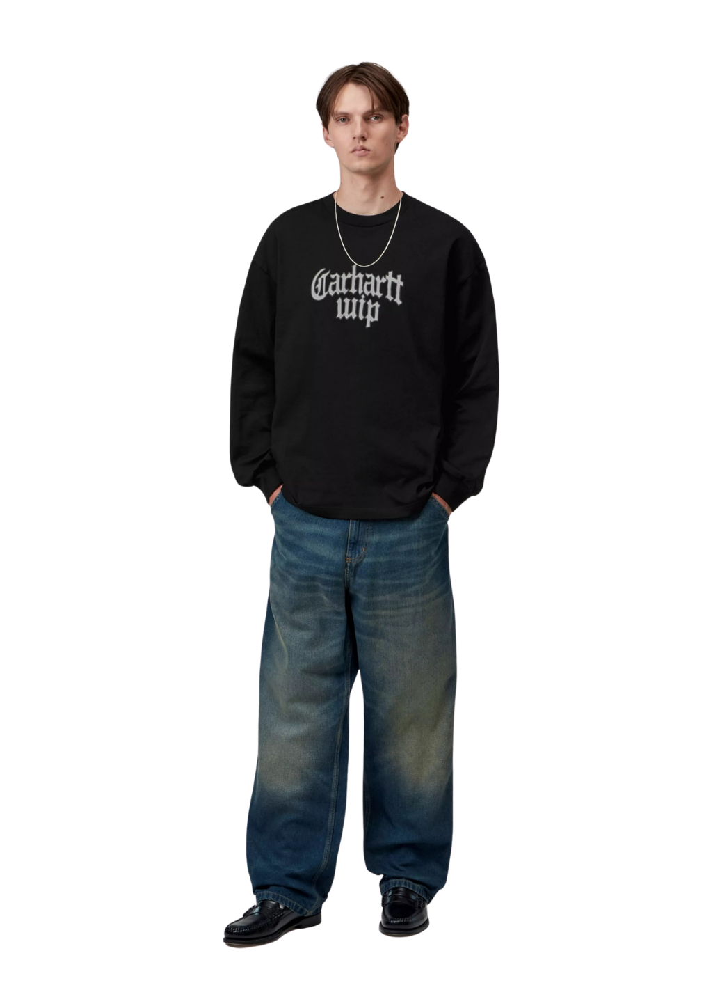 Carhartt WIP - L/S Blackletter T-Shirt - Black
