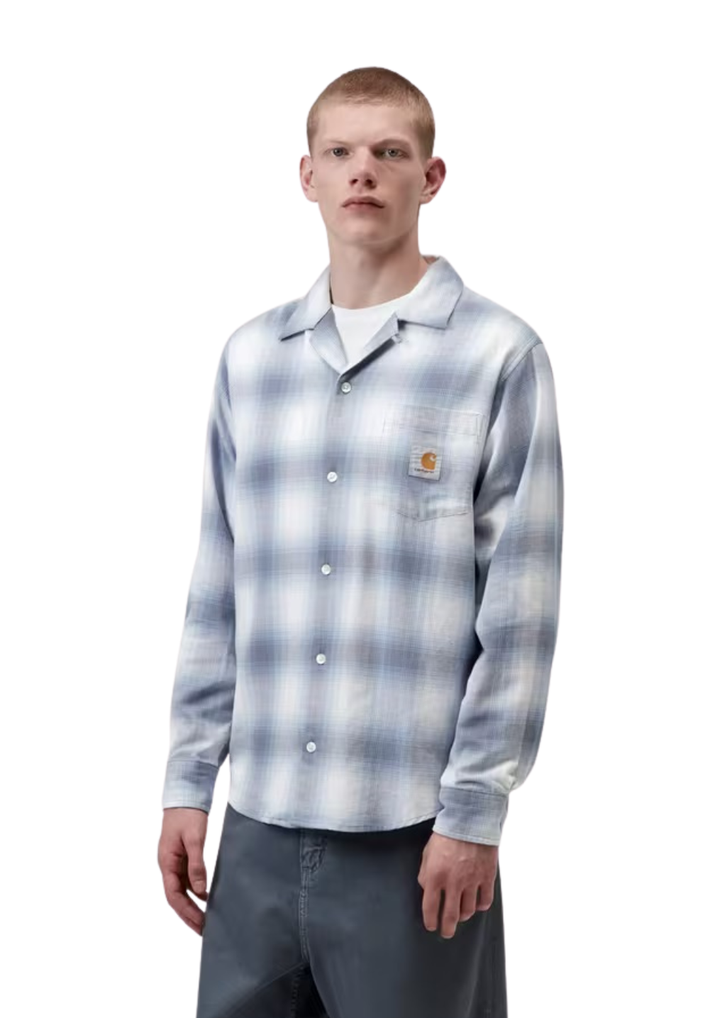 Carhartt WIP - L/S Tyres Shirt - Tyers Check - Shady Blue