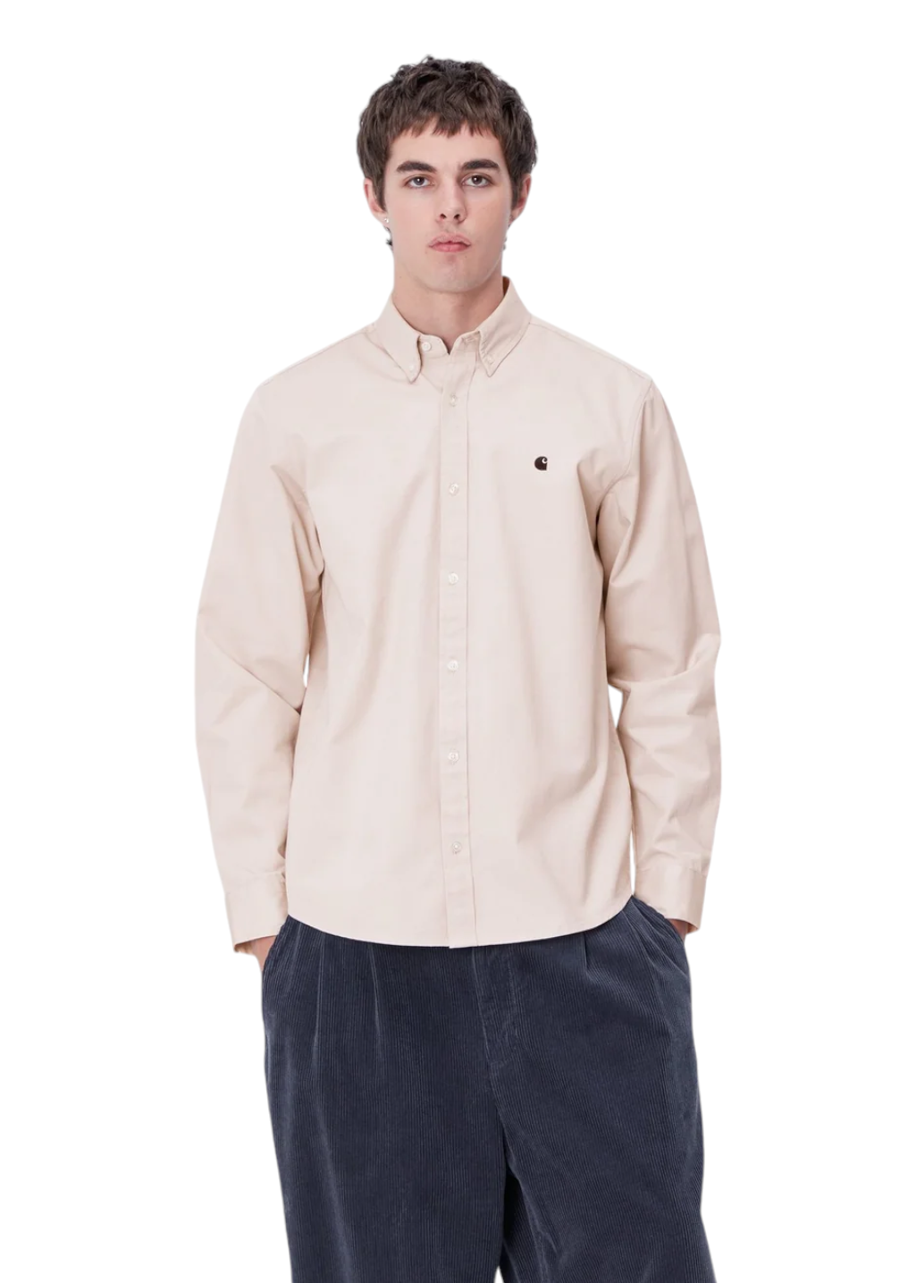 Carhartt WIP - L/S Madison Shirt - Moonbeam/Black