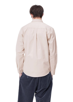 Carhartt WIP - L/S Madison Shirt - Moonbeam/Black