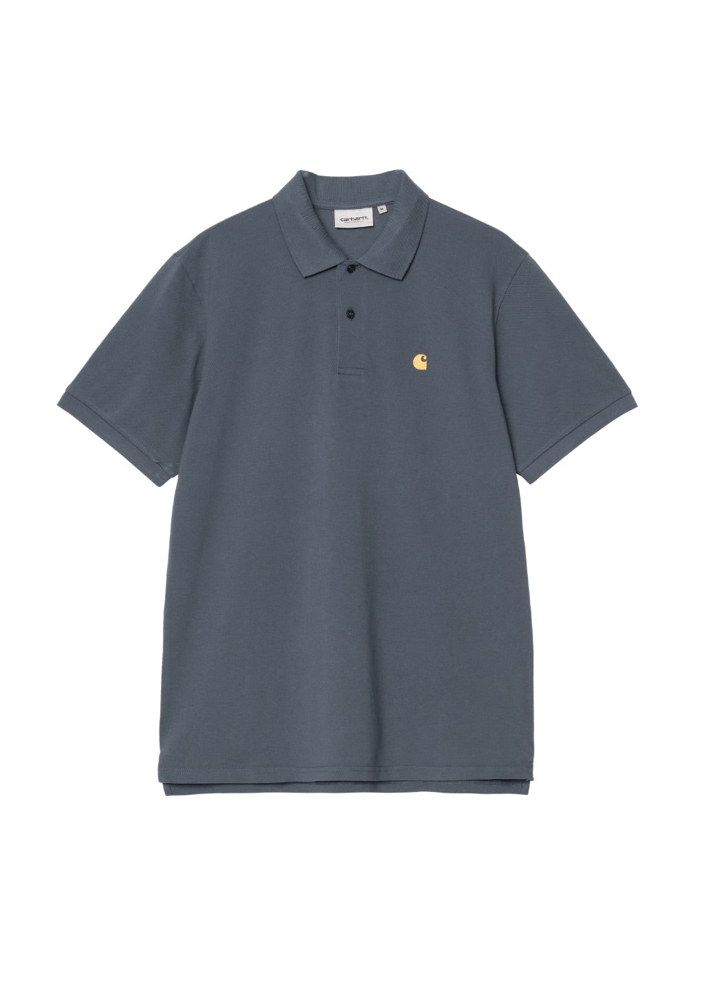 Carhartt WIP - S/S Chase Pique Polo - Cozy Blue/Gold - Hardpressed Print Studio Inc.