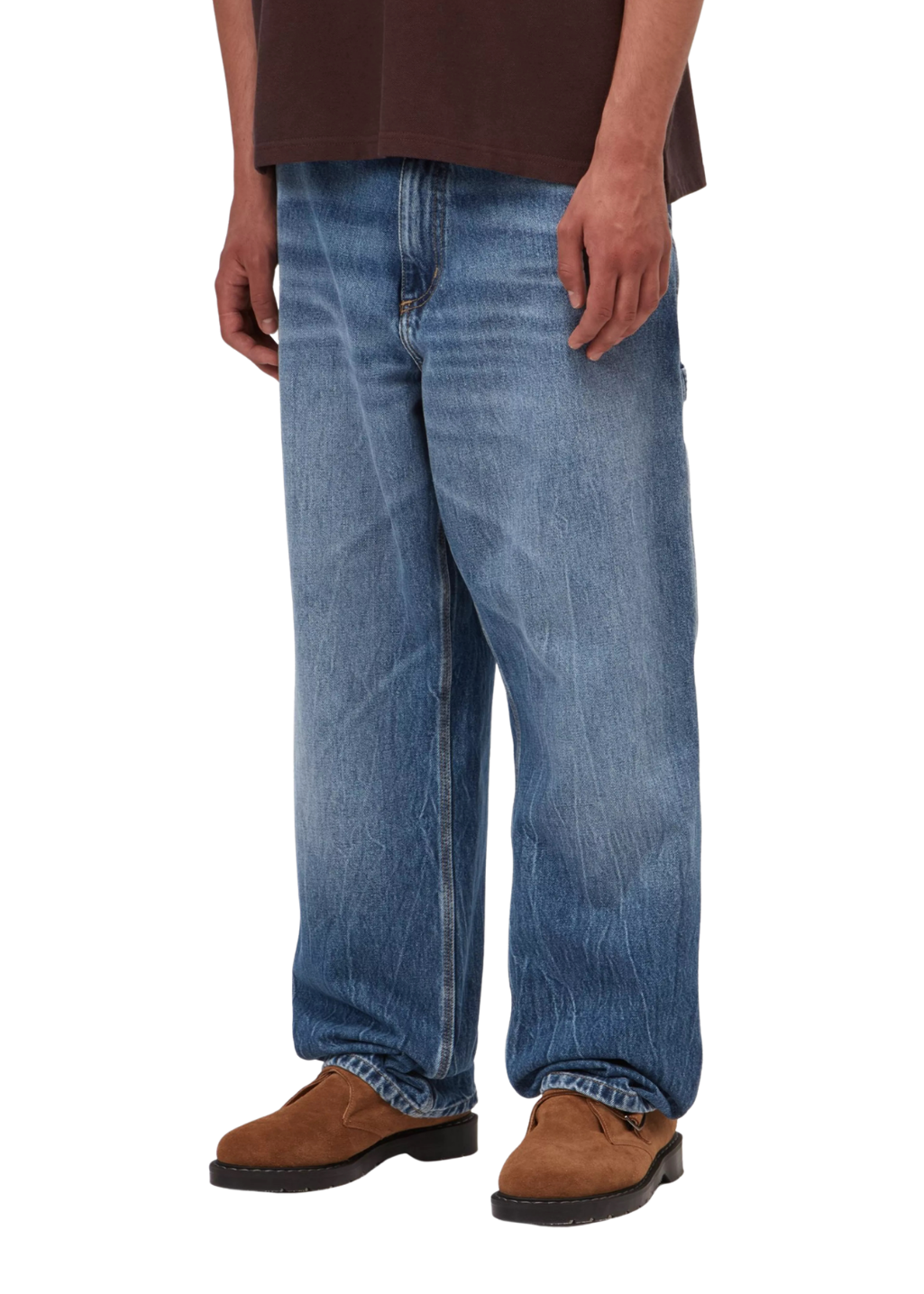 Carhartt WIP - Single Knee Pant - Blue, Marble Used Wash