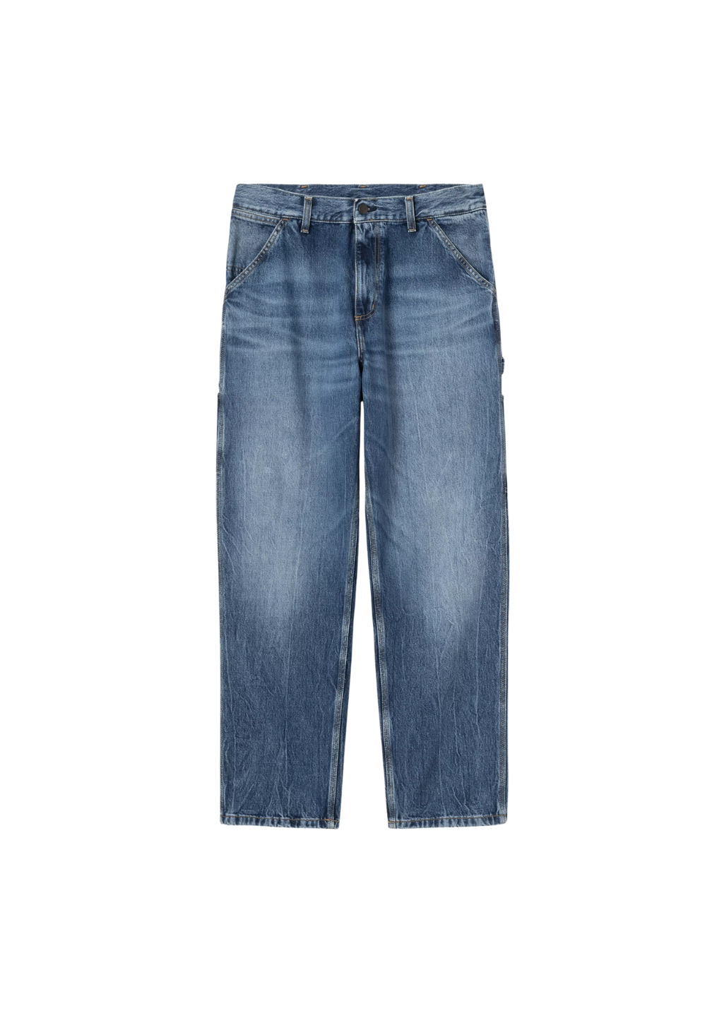 Carhartt WIP - Single Knee Pant - Blue, Marble Used Wash