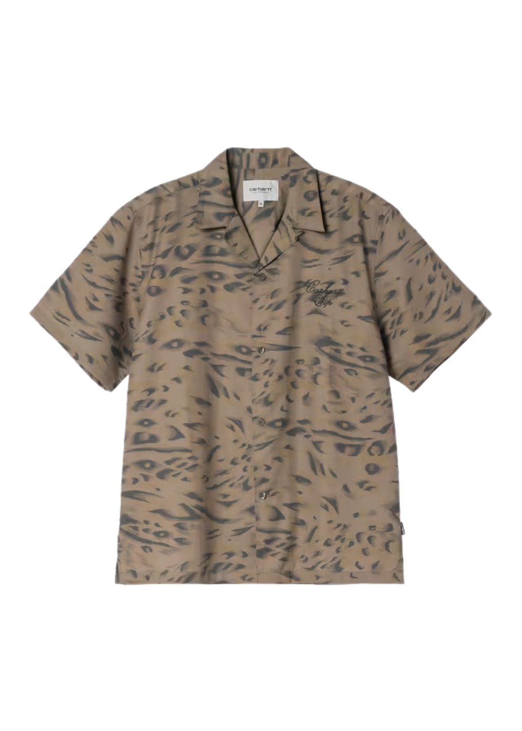 Carhartt WIP - S/S Travon Shirt - Duck Feather Print - Cypress/Black